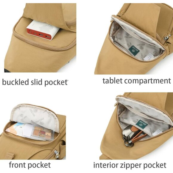 Black Convertible Small Backpack for Women, Anti-theft Daypack with 8 Pockets, W - Picture 6 of 6